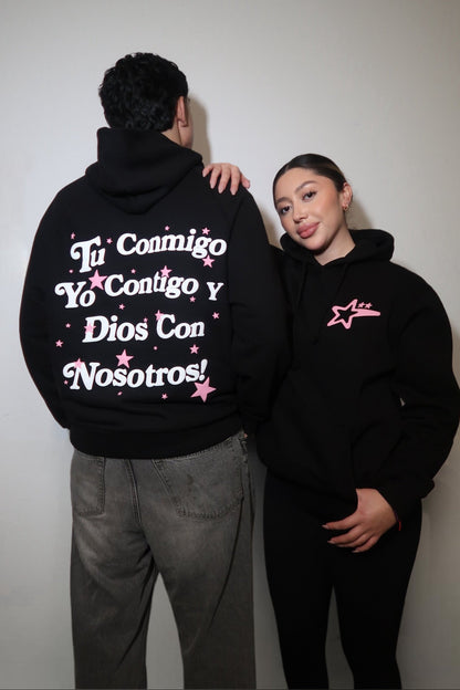 DIOS CON NOSOTROS Puff Print Hoodie
