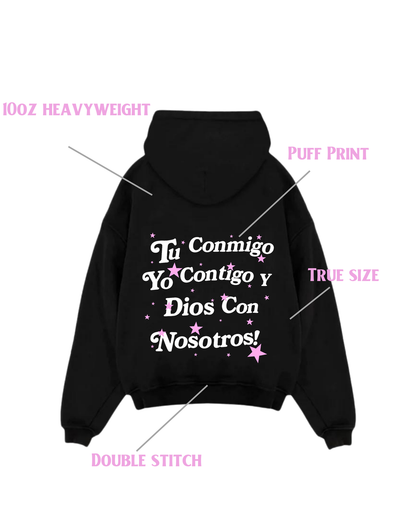 DIOS CON NOSOTROS Puff Print Hoodie